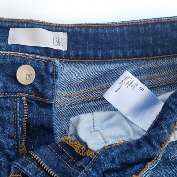 BP distressed Blue denim jean cutoff raw hem shorts size 5 - Picture 4 of 6